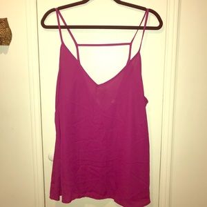 🚫SOLD 🚫Chiffon fuschia tank